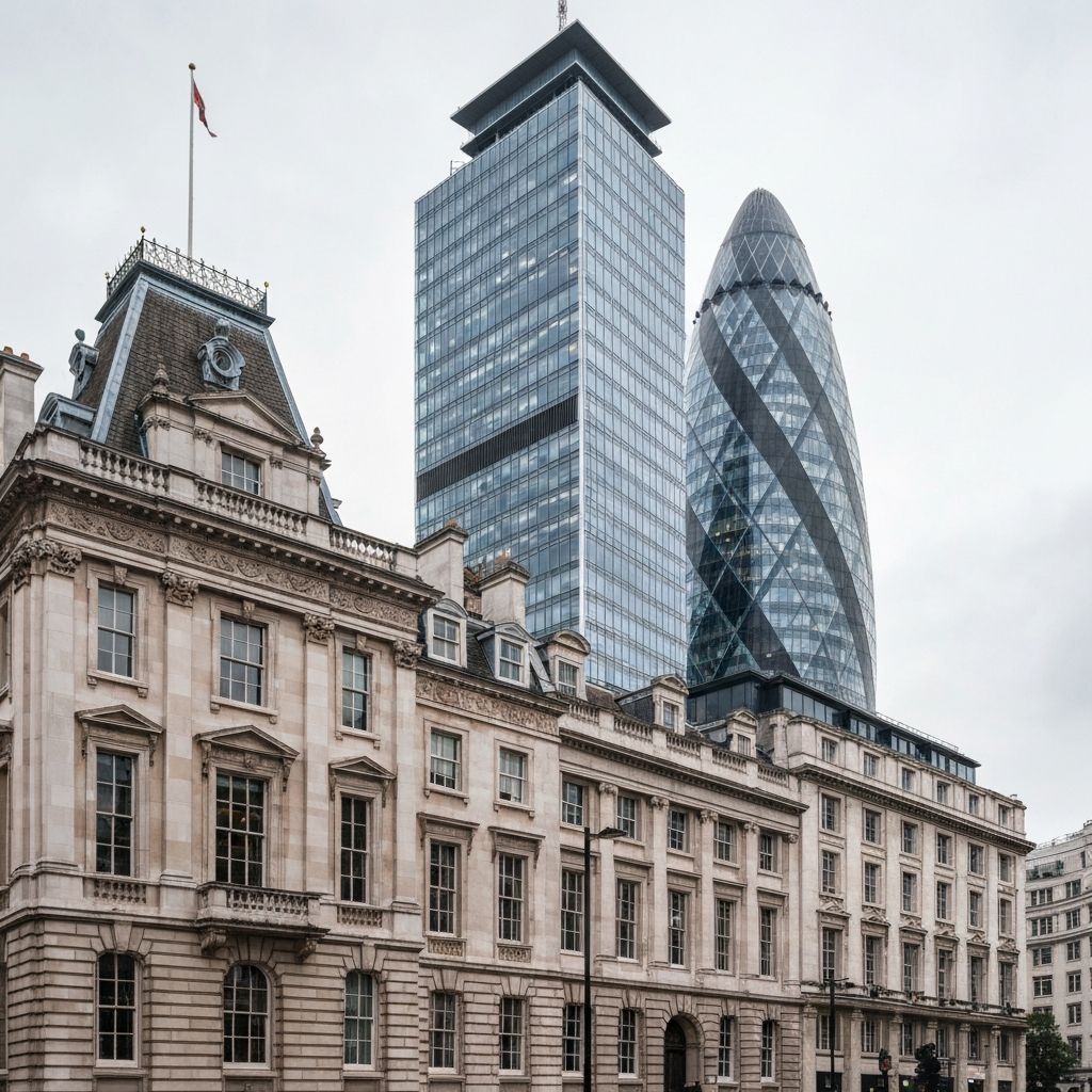 London financial district architecture